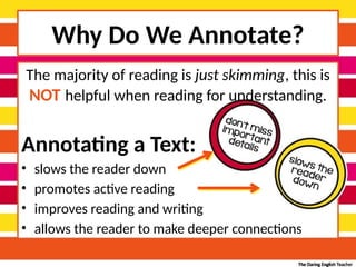 Mastering Text Annotation for Deeper Reading Comprehension | PPTX