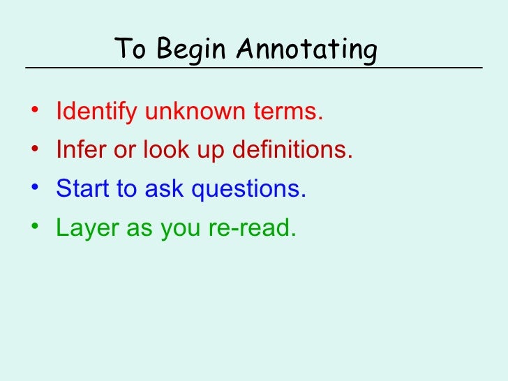 define annotate define annotate