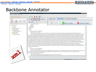 Backbone Annotator Title 1st slide   – Title 2nd – Title 3rd – Title 4th – Title 5th Title 6th – Title 7th– Title 8th 