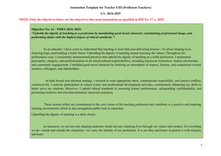 ANNOTATION for Objective number 14 IPCRF | DOCX