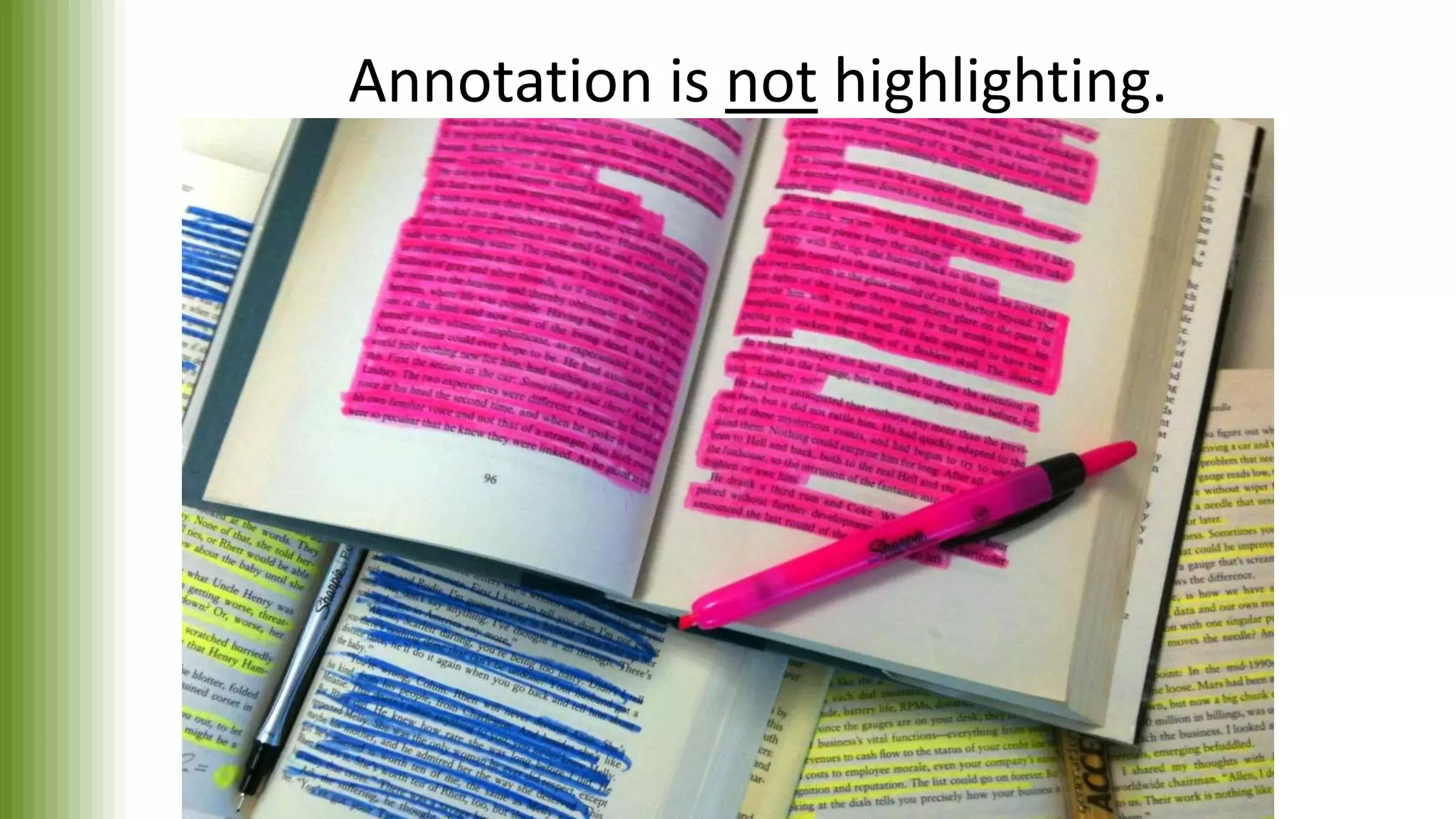 Annotation is not highlighting.