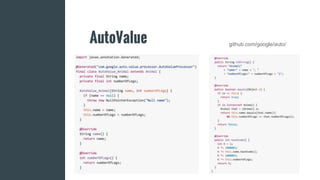 AutoValue github.com/google/auto/
 
