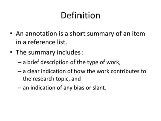 Annotations | PPT