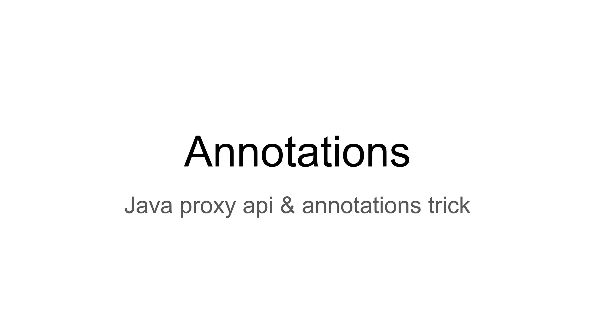 Annotations in Java | PPTX