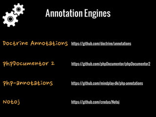 Annotations in PHP, They Exist.