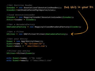  
   getDocComments()



phpDoc
~2000                              2005
 