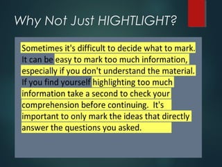 Annotations and cornell note taking | PPT