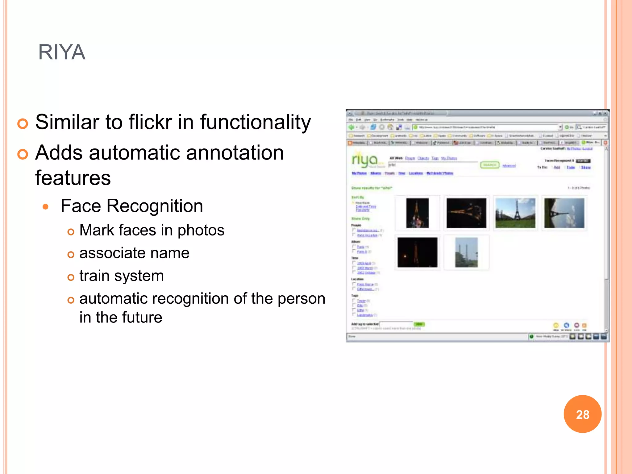 Semantic LevelsFree-Text annotations cover large aspects, but less appropriate for sharing, organization and retrievalFree-Text Annotations probably most natural for the human, but provide least formal semanticsTagging provides light-weight semanticsOnly useful if a fixed vocabulary is usedAllows some simple inference of related concepts by tag analysis (clustering)No formal semantics, but provides benefits due to fixed vocabularyRequires more effort from the userOntologiesProvide syntax and semantic to define complex domain vocabulariesAllow for the inference of additional knowledgeLeverage interoperabilityPowerful way of semantic annotation, but hardly comprehensible by “normal users”25