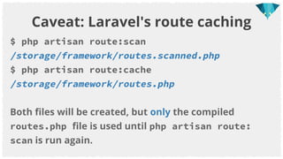 RESTful API creation in a nutshell
storage/framework/events.scanned.php // scanned
storage/framework/routes.scanned.php //...