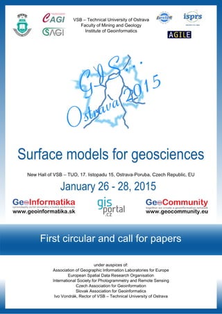 GIS Ostrava 2015: Surface models for geosciences - 1st circular