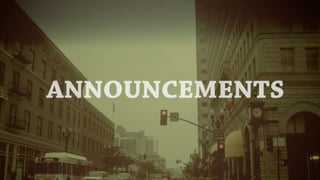 Announcements