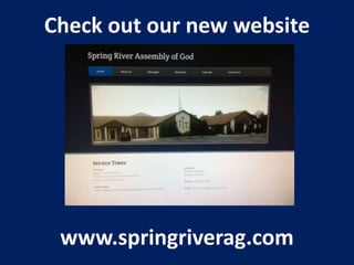 Check out our new website
www.springriverag.com
 