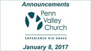 Announcements
January 8, 2017
 