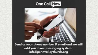Penn Valley Church Announcements 10 14-18