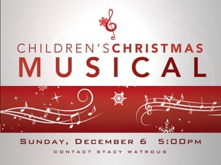 Sunday, December 6 5:00pm!
C O N T A C T S T A C Y W A T R O U S !
 