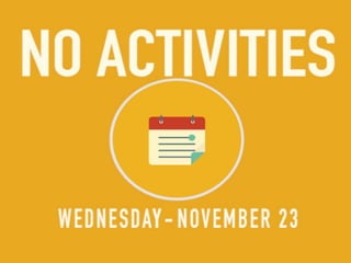 Announcements, 11/13/16