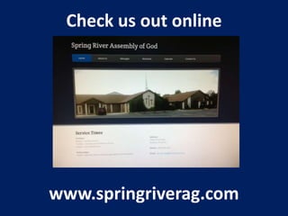 Check us out online

www.springriverag.com

 