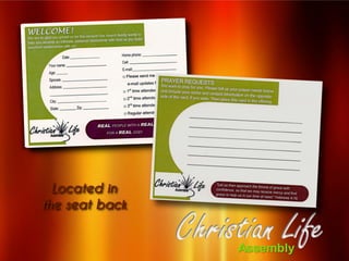 Located in
the seat back
Assembly