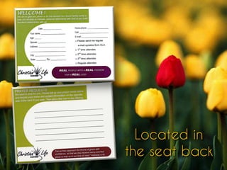 Located in
the seat back
 