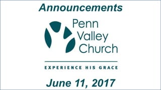 Announcements
June 11, 2017
 
