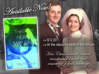  $12.00
 At the resource table in the Atrium
 