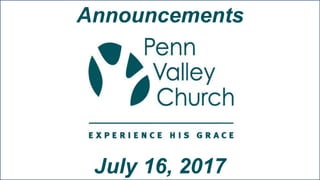 Announcements
July 16, 2017
 