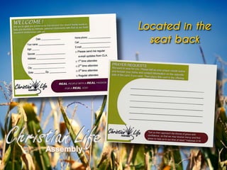 Located in the
             seat back




Assembly
 