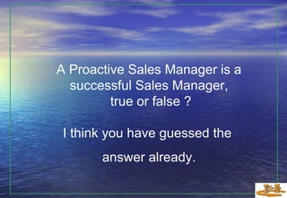 Announcing The 3 Rules Of Proactive Sales Managers | PPT