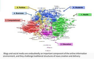 Evitate errori online
Blogs and social media are undoubtedly an important component of the online information
environment, and they challenge traditional structures of news creation and delivery
 