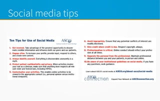 Social media tips
 