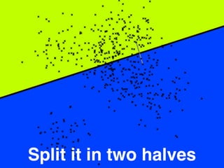 Split it in two halves
 