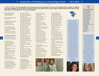 Arnold Rigg Carroll High School 2017-18 Annual Review of Giving | PDF