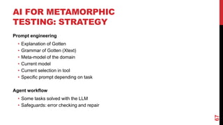 AI-ASSISTED METAMORPHIC TESTING FOR DOMAIN-SPECIFIC MODELLING AND ...