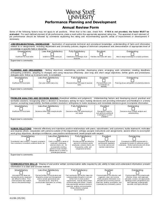 Annual appraisal-form