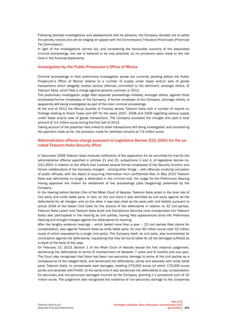 Telecom Italia - Annual Report 2013