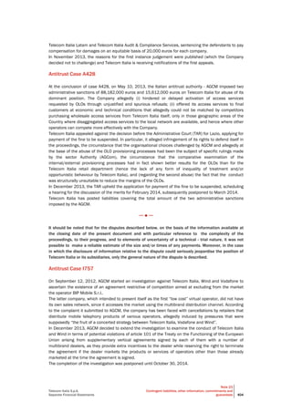 Telecom Italia - Annual Report 2013