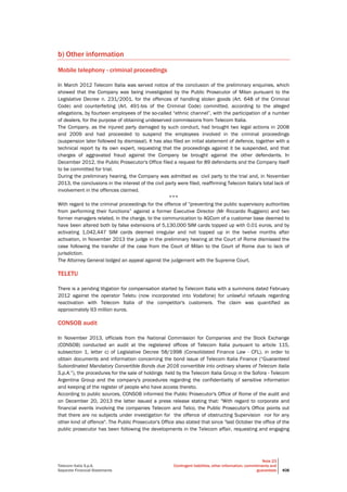 Telecom Italia - Annual Report 2013