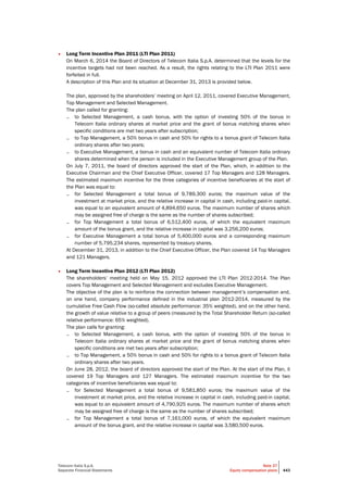 Telecom Italia - Annual Report 2013