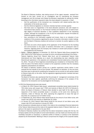 Telecom Italia - Annual Report 2013