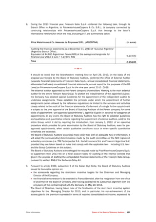 Telecom Italia - Annual Report 2013
