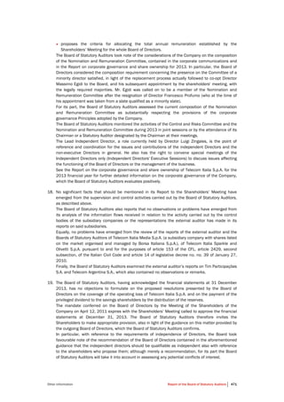 Telecom Italia - Annual Report 2013