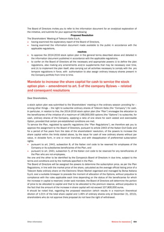 Telecom Italia - Annual Report 2013