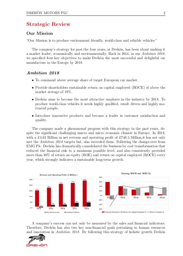 a short example of annual report financial report example