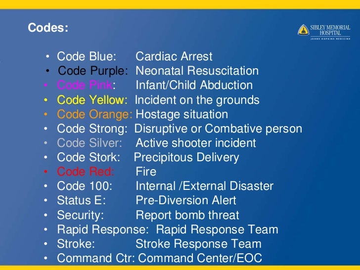 Code blue in hospital