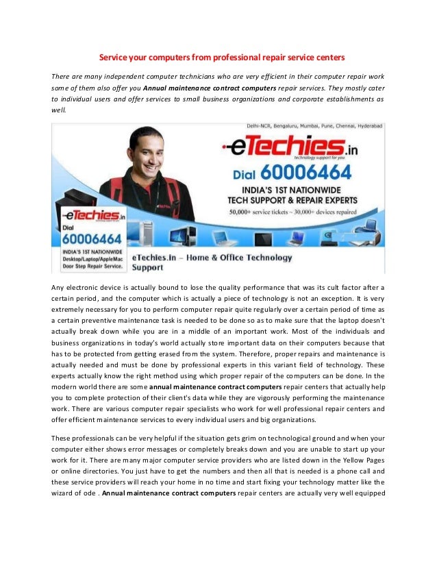annual maintenance contract computer repair annual maintenance contract for it services