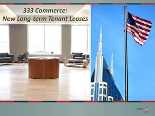333 Commerce:
New Long-term Tenant Leases
 