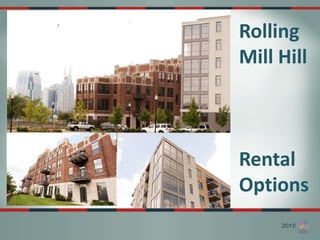 Rolling
Mill Hill



Rental
Options
 