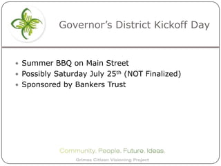 Grimes Governors District