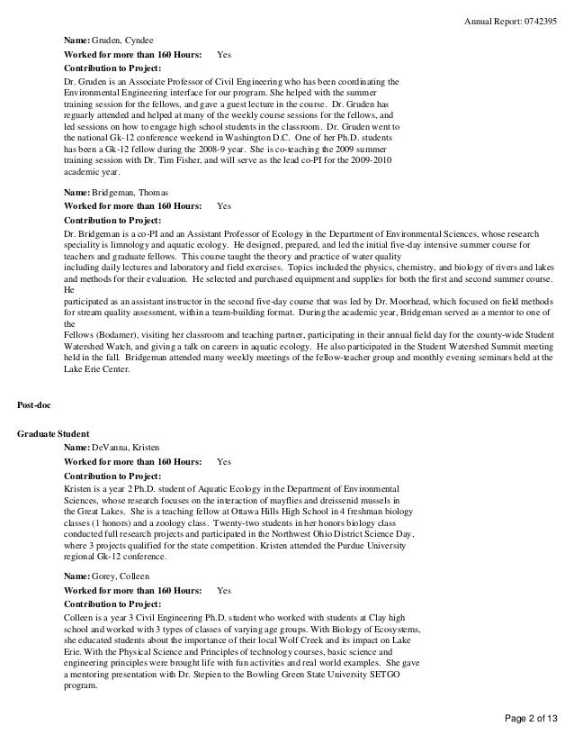 year end report example