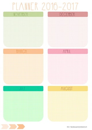 APRIL
http://duendesjuguetones.blogspot.com
PLANNER 2016-2017
NOVEMBER DECEMBER
MARCH
JULY AUGUST
 